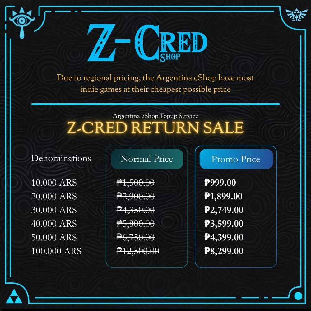 Nintendo Argentina eShop Topup Service (Category: In-Game Products) located in Quezon City. Submitted by seraphingel (Listing ID 1469897438, Image 1). Description: Direct seller offering safe, affordable Argentina eShop top-ups! Bypasses PH card restrictions so you can grab digital games at regional discount rates. WHY BUY HERE? * Trusted Direct Seller: Active since 2024 with 150+ verified vouches and over ARS$900k+ total transacted, both local a