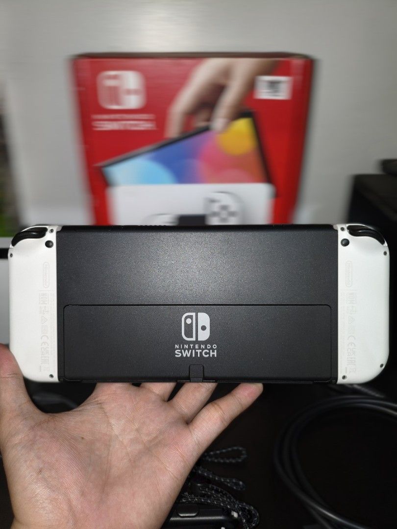 Nintendo Switch OLED + Complete Accessories & Box (Category: Nintendo) located in Navotas City. Submitted by alexissedi68303 (Listing ID 1469798944, Image 3). Description: FOR SALE: Nintendo Switch OLED + Complete Accessories & Box Condition: 9.8/10 P10,500.00 Inclusions: ✅OLED tablet ✅Original Joy-cons ✅Original Joy-con straps & Original Grip ✅Original Dock & Original HDMI ✅Original Charger ✅Box ✅Tempered glass ✅Pouch ------- Tempered glass alre