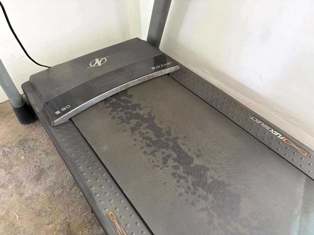 NordicTrack Treadmill (Category: Cardio & Fitness Machines) located in Cabuyao City. Submitted by rdtrmt (Listing ID 1469885886, Image 3). Description: - Brand: NordicTrack - Color: Black - Console: Digital panel with adjustable speed and incline settings - Design: Space-saving foldable deck for easy storage - Build: Heavy-duty frame, power cord included - Ideal for home cardio and fitness routines - Condition: It still in good condition and is s