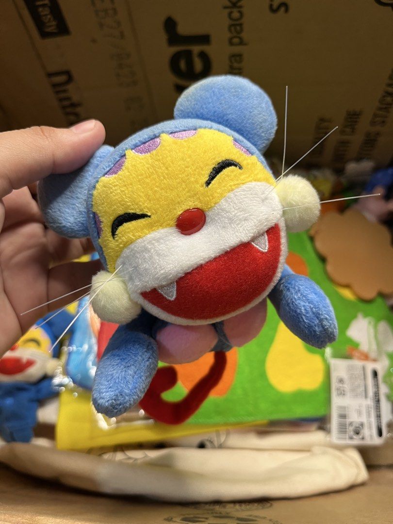 Nyanchu Kuririn Nyanchu Plush (Category: Plushies & Soft Toys) located in Gapan. Submitted by lunashop14 (Listing ID 1469833450, Image 1). Description: Up for sale is a rare, vintage Nyanchu slap-wrap plush toy manufactured by Ensky back in 2015. This is a long-discontinued (deadstock) collector’s item from the famous Japanese NHK show Nyanchu World Broadcasting Station. It features built-in snap/slap bands in the arms, allowing Nyanchu to wrap s