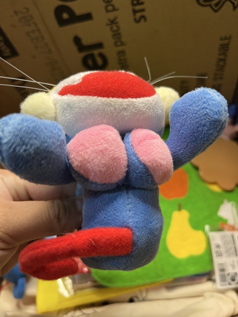 Nyanchu Kuririn Nyanchu Plush (Category: Plushies & Soft Toys) located in Gapan. Submitted by lunashop14 (Listing ID 1469833450, Image 2). Description: Up for sale is a rare, vintage Nyanchu slap-wrap plush toy manufactured by Ensky back in 2015. This is a long-discontinued (deadstock) collector’s item from the famous Japanese NHK show Nyanchu World Broadcasting Station. It features built-in snap/slap bands in the arms, allowing Nyanchu to wrap s