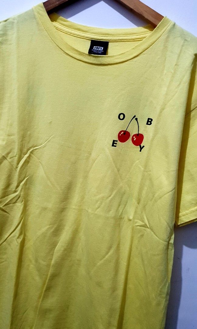Obey Cherries (Category: Tshirts & Polo Shirts ) located in Taguig. Submitted by thriftedminds (Listing ID 1469909528, Image 3). Description: Item: Obey (Cherries)🔥 ‎Size: Obey Hardtag (M) ‎Width: 19.5 ‎Length: 28 ‎Condition: Excellent ‎Issue: None DM to purchase 📩.