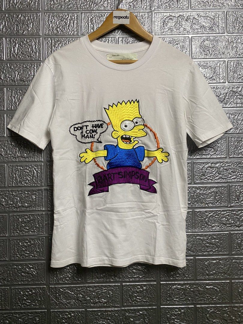 OFF WHITE X THE SIMPSON (Category: Tshirts & Polo Shirts ) located in Andop. Submitted by maikeygong (Listing ID 1469900907, Image 2). Description: SIZE MEDIUM FITTINGS 20x28 GOOD CONDITION NO CRACKPRINTS HAVE MINOR REPAIR SEE LAST PIC.