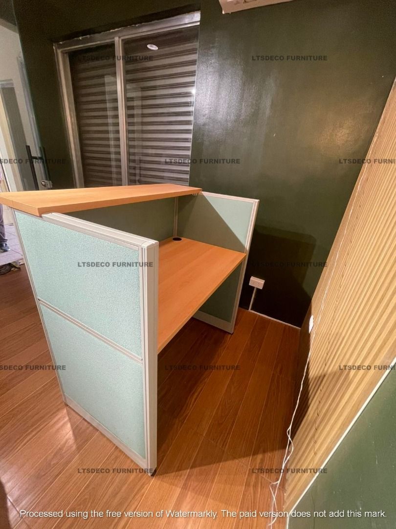 Office Cubicle Workstation Desk with Partition and Counter Office ...