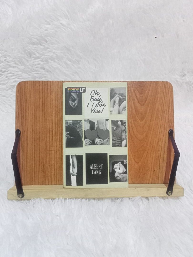 Oh, Boy, I Love You! by Albert Lang (Category: Storybooks) located in Santa Maria. Submitted by odetothereader (Listing ID 1469774567, Image 1). Description: - Title: Oh, Boy, I Love You! - Author: Albert Lang - Publisher: Pride Lit - Genre: Romance - Format: Standard paperback - Cover Design: Black and white photo collage - Features: Tagalog synopsis on the back cover - Original Price: ₱239.