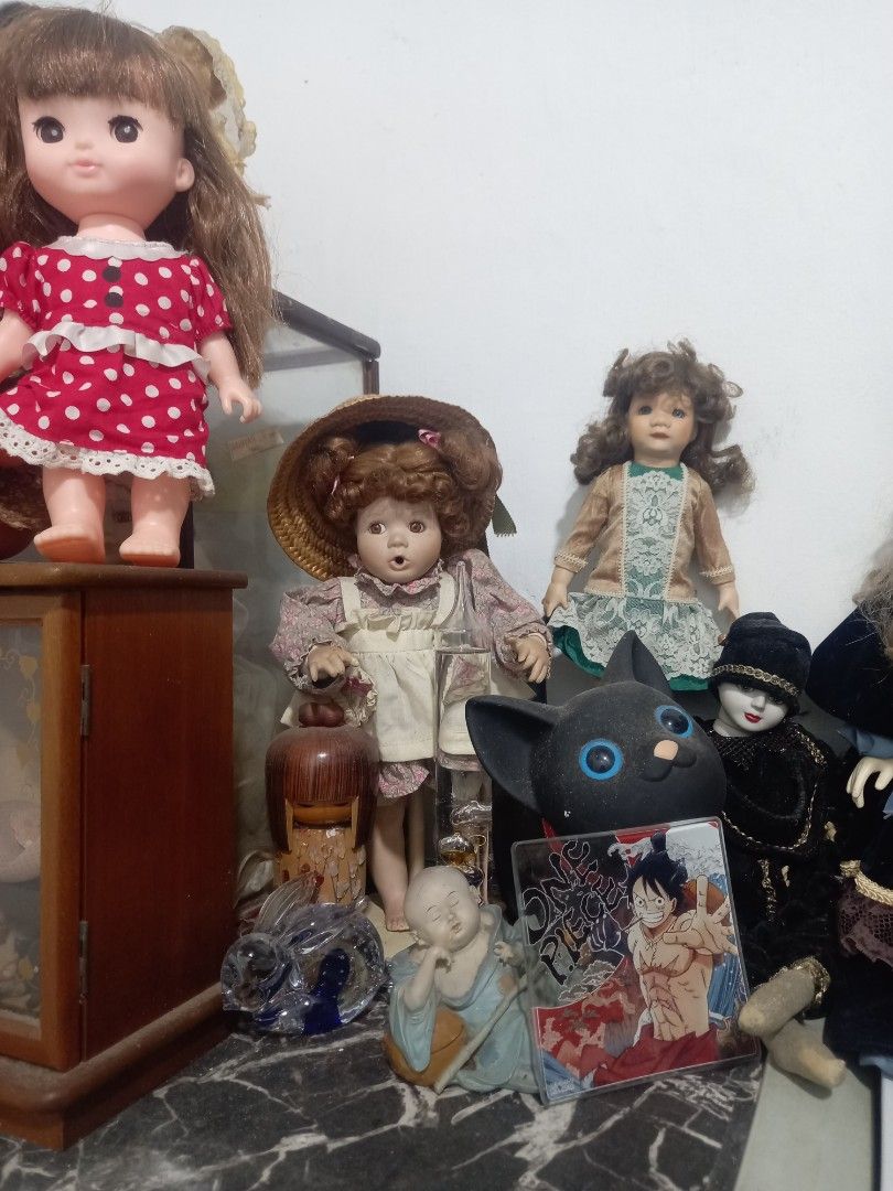 Oike doll vintage (Category: Vintage Collectibles) located in Santo Tomas. Submitted by kpl1992 (Listing ID 1469886699, Image 2). Description: Vintage Porcelain and Fashion Dolls Lot - Assorted vintage doll collection featuring porcelain dolls, a red polka dot dress doll, and unique figures - Mix of various styles, sizes, and outfits - Ideal for doll collectors and hobbyists looking for a mixed lot - Pre-loved condition, displayed carefully - Fas