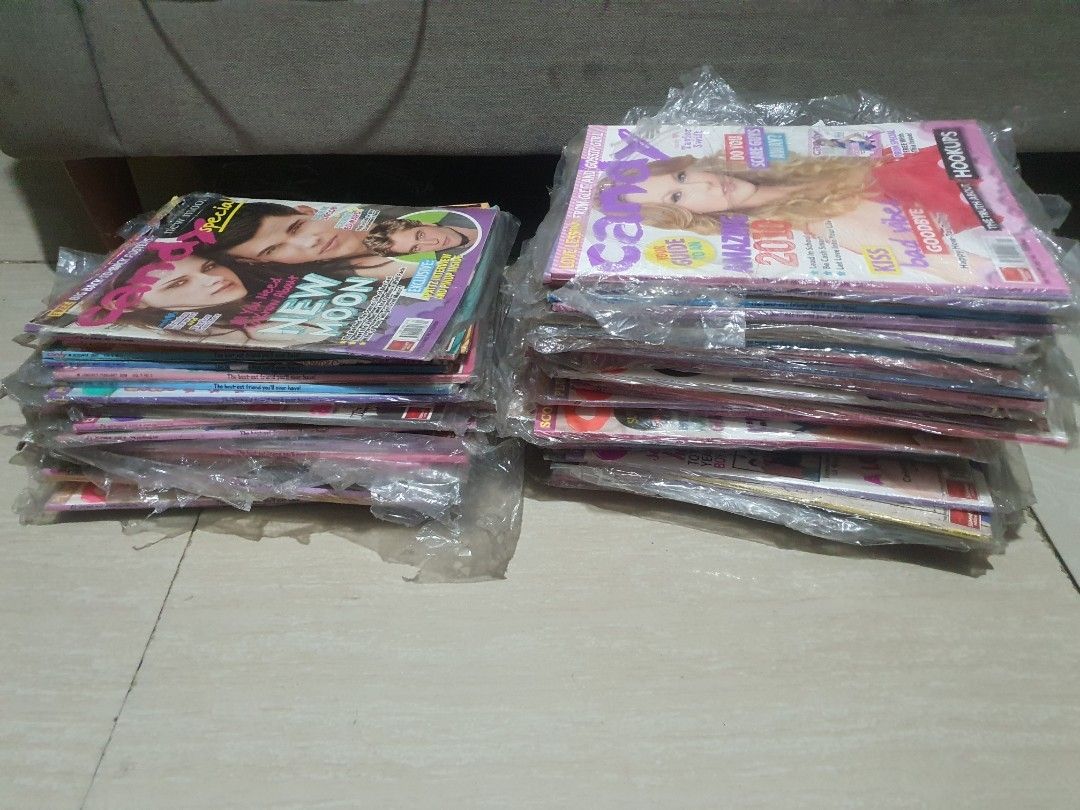 OLD CANDY MAGAZINE 2007-2013 (Category: Magazines) located in Quezon City. Submitted by micaelacatalan (Listing ID 1469778865, Image 1). Description: good condition, nakaplastic pa yung mga issues from 2008 to 2013 priority po muna if take all at negotiable price pa kung kukunin lahat.