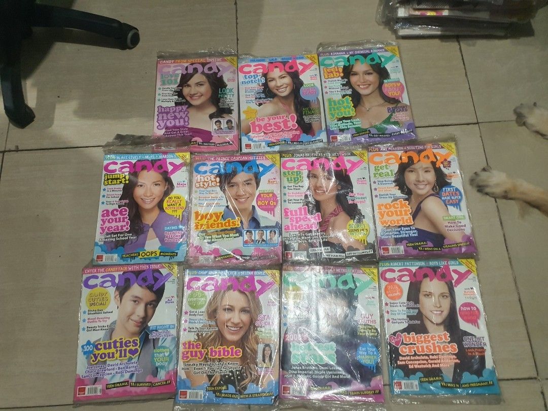 OLD CANDY MAGAZINE 2007-2013 (Category: Magazines) located in Quezon City. Submitted by micaelacatalan (Listing ID 1469778865, Image 3). Description: good condition, nakaplastic pa yung mga issues from 2008 to 2013 priority po muna if take all at negotiable price pa kung kukunin lahat.