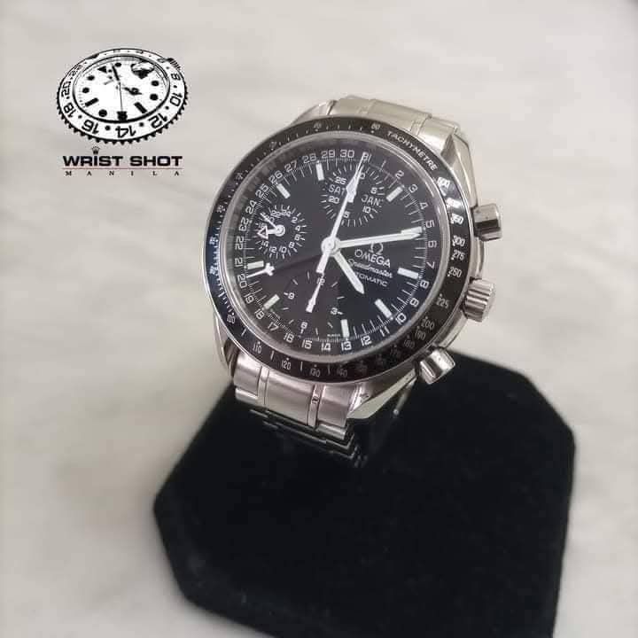 Omega Speedmaster MK40 Day Date (Category: Everything Else Others) located in Quezon City. Submitted by wristshotmanila (Listing ID 1469882682, Image 2). Description: Omega Speedmaster MK40 Day Date 148,500 pesos Collectors piece Reference: 3520.50.00 Rating: 9/10 Crystal: sapphire MK 40 Cosmos Movement: automatic collectors piece Watch with Omega service center authentication No box No card Case: 39mm reduced Year: 2003 (approximation) Bracelet: