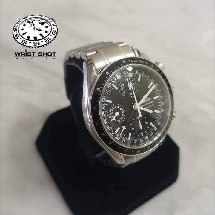 Omega Speedmaster MK40 Day Date (Category: Everything Else Others) located in Quezon City. Submitted by wristshotmanila (Listing ID 1469882682, Image 3). Description: Omega Speedmaster MK40 Day Date 148,500 pesos Collectors piece Reference: 3520.50.00 Rating: 9/10 Crystal: sapphire MK 40 Cosmos Movement: automatic collectors piece Watch with Omega service center authentication No box No card Case: 39mm reduced Year: 2003 (approximation) Bracelet: