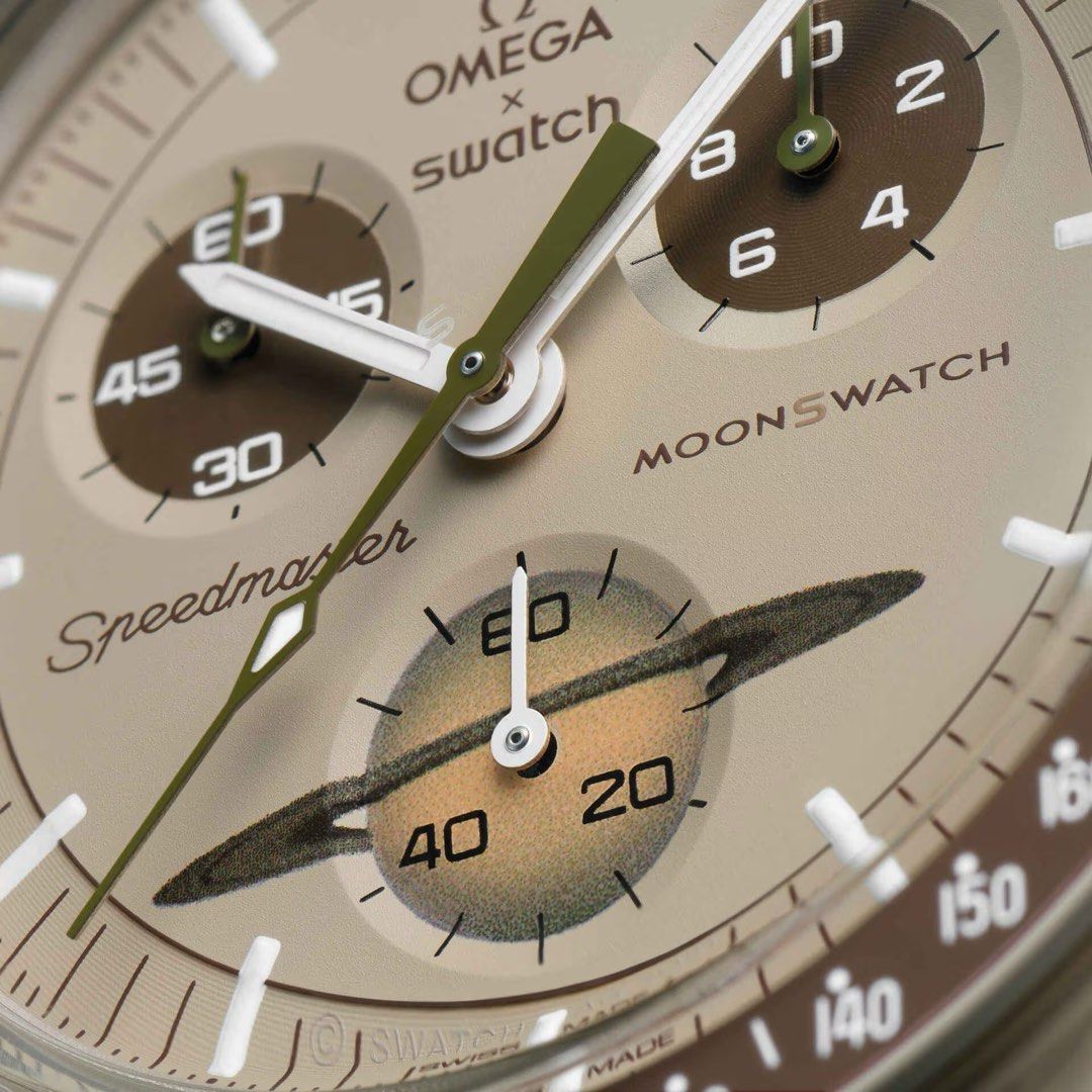 Oswatch Omega Omega x Swatch MoonSwatch Mission to Saturn, Luxury, Watches on Carousell