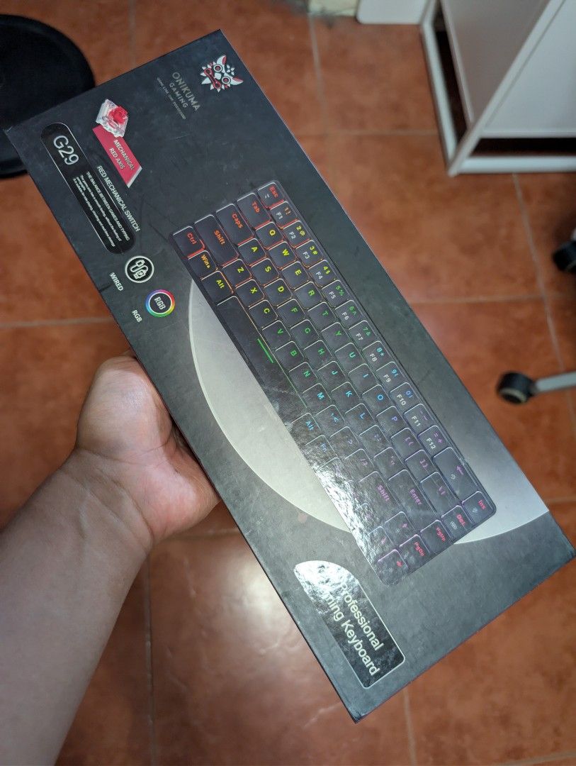[Pre-Loved] ONIKUMA G29 Low-Profile Mechanical Gaming Keyboard (Red ...