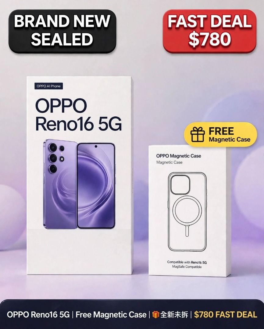 Oppo Reno 16 5G 256GB Twilight Violet, Mobile Phones & Gadgets, Mobile ...