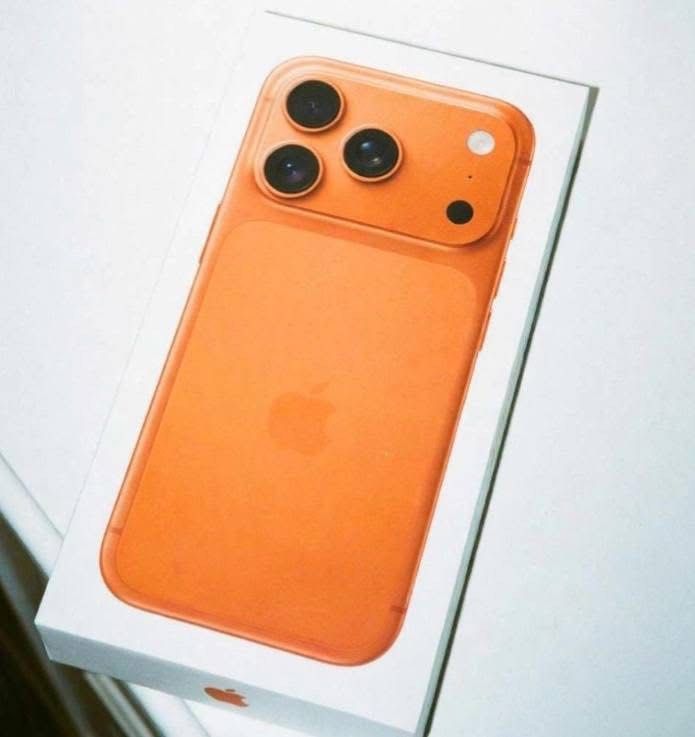 Orange iPhone 17 Pro Max (Category: Cases & Sleeves) located in Mandaluyong City. Submitted by tkbuys (Listing ID 1469796015, Image 1). Description: FOR SALE: iPhone 17 Pro Max – Orange - 512GB | Open Line - Pristine | No issues | 100% Battery - Complete set + Box | Under Warranty RFS: Upgrading to MacBook.