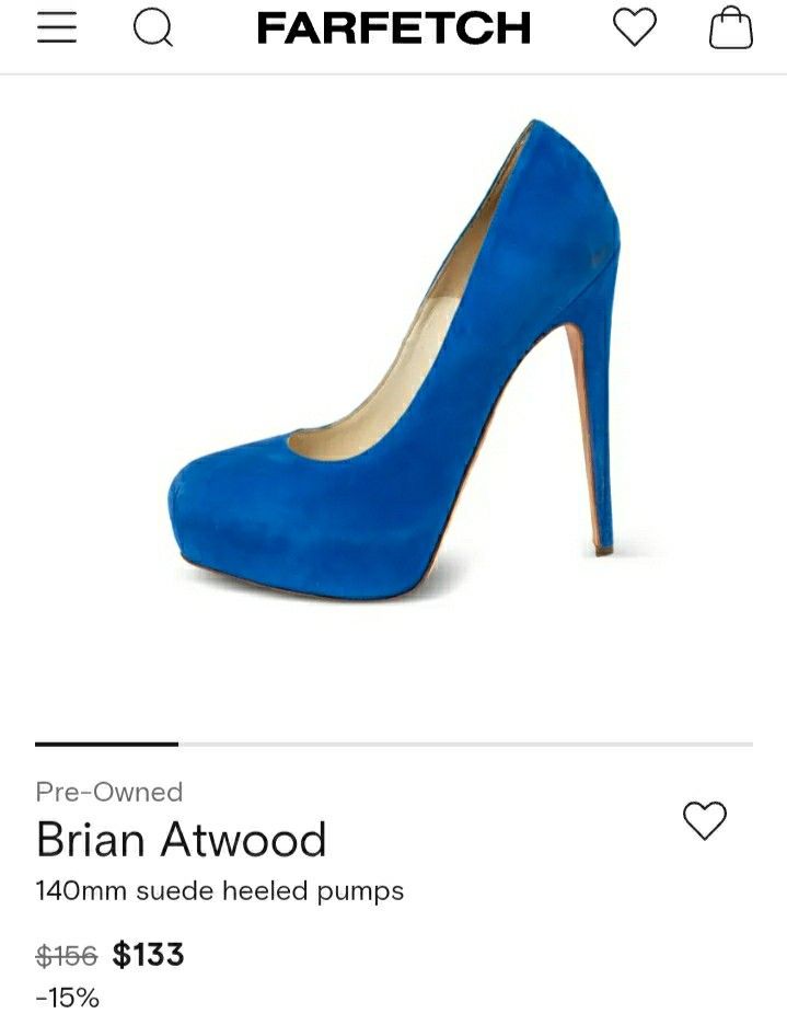 Orig BRIAN ATWOOD blue suede pumps (Category: Sneakers & Footwear) located in Baguio. Submitted by oliviapreloved100620 (Listing ID 1469940078, Image 1). Description: Good for pageantry or any special occasions. See posted pictures for all details. No return.No exchange.Manage your expectations.Hence,selling low. Google for more details..