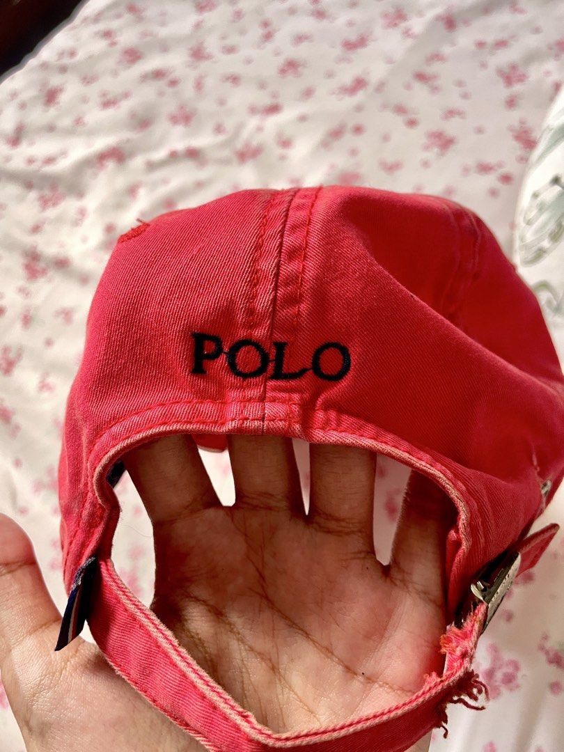 Original Authentic Ralph Lauren Cap in Red Aesthetic Pinterest (Category: Caps & Hats) located in Calamba. Submitted by minikuijuri (Listing ID 1469764182, Image 3). Description: - bought authentic ! - with flaws (rusting, etc.) see last pic. - negotiable, dm me!.