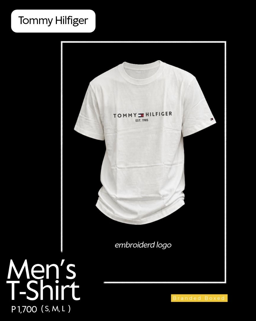 ORIGINAL TOMMY HILFIGER MENS TSHIRT (Category: Tshirts & Polo Shirts ) located in Kalibo. Submitted by brandedboxedph (Listing ID 1387695319, Image 2). Description: ✨ Authentic Tommy Hilfiger Mens T-Shirt – straight from Canada ✔ 100% Original, High-Quality Fabric ✔ Comfortable & breathable – perfect for daily wear ✔ Classic fit for men ✔ Available in sizes: S / M / L / ✔ Color: Red (black logo) Small ✔ Color: Red(white logo) Medium ✔ Color: whit