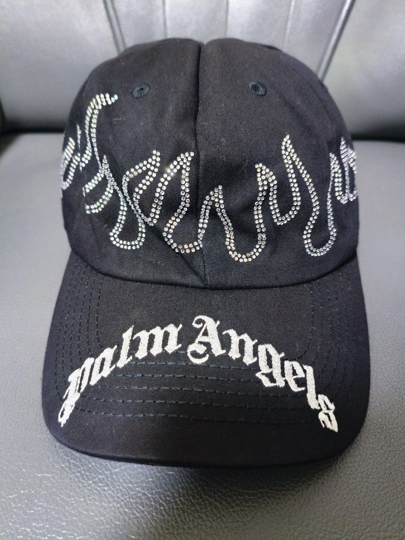 Palm angels black rhinestone cap (Category: Caps & Hats) located in Puerto Princesa. Submitted by lotsstuff (Listing ID 1469829054, Image 3). Description: osfa excellent price 1499+sf.
