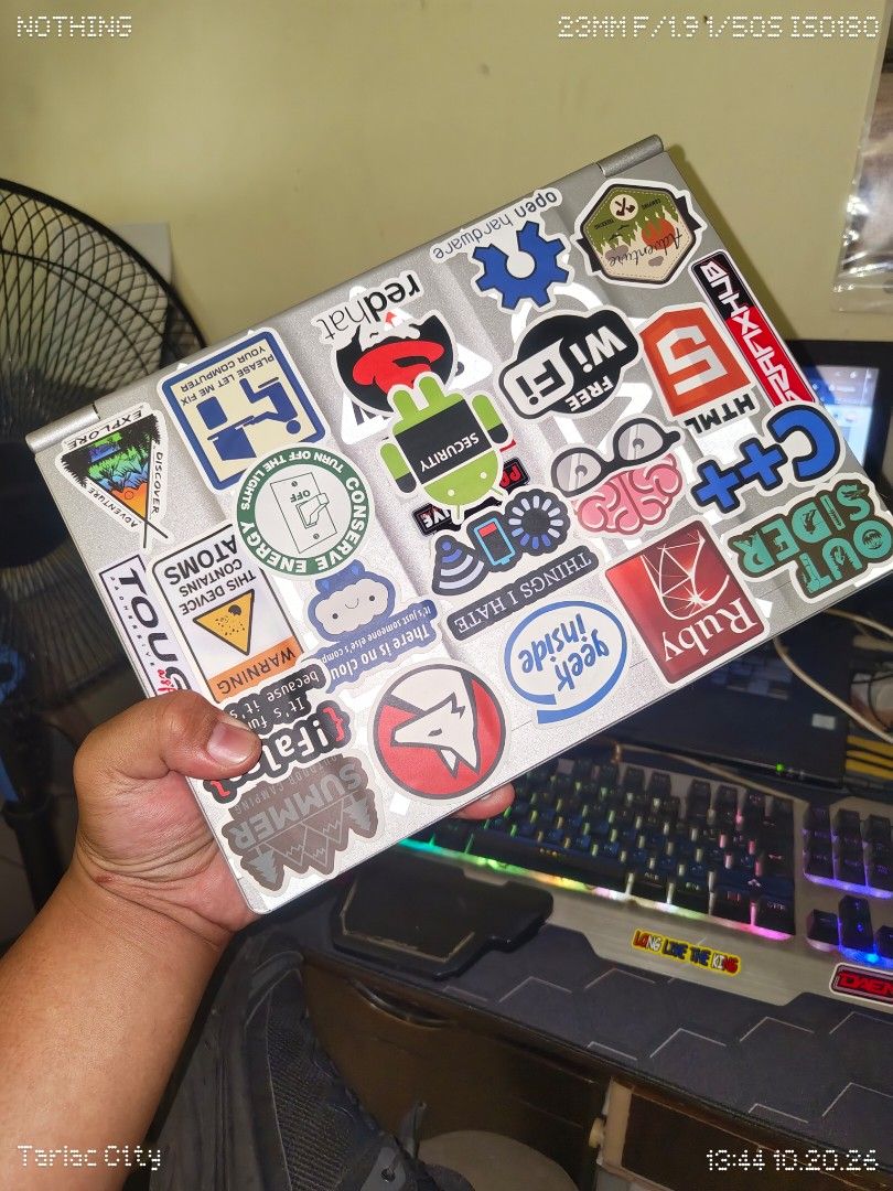 Panasonic Let's Note CF-SV7 Laptop with Sim LTE (Category: Laptops & Notebooks) located in Tarlac. Submitted by fiercecloud_2f1c27 (Listing ID 1469940711, Image 1). Description: - Model: Panasonic Let's Note CF-SV7 (Silver) - Condition: Powers on and works normally, runs Windows - Aesthetics: Lid covered in stylish int programming/tech stickers (C++, Ruby, HTML5, Android) - Features: Japanese keyboard layout and unique circular trackpad - Connect