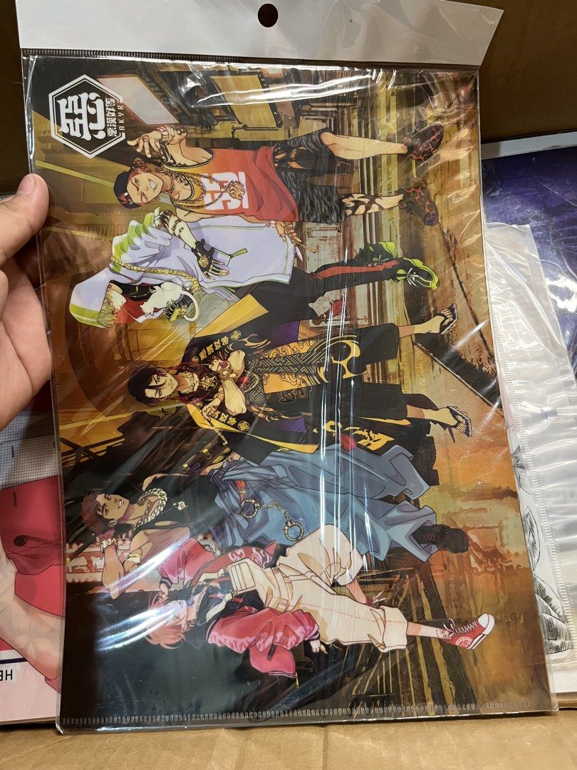 Paradox Live BAE Clear File Folder AKYR (Category: Stationery & School Supplies) located in Gapan. Submitted by lunashop14 (Listing ID 1469848787, Image 1). Description: - Official Paradox Live merchandise featuring BAE (Iori, Zen, Hokusai, Satsuki, Reo) - Design: Group illustration on the front, team logo and character names on the back - Condition: Brand new, sealed in original plastic packaging - Authenticity: Includes original Animate barcode