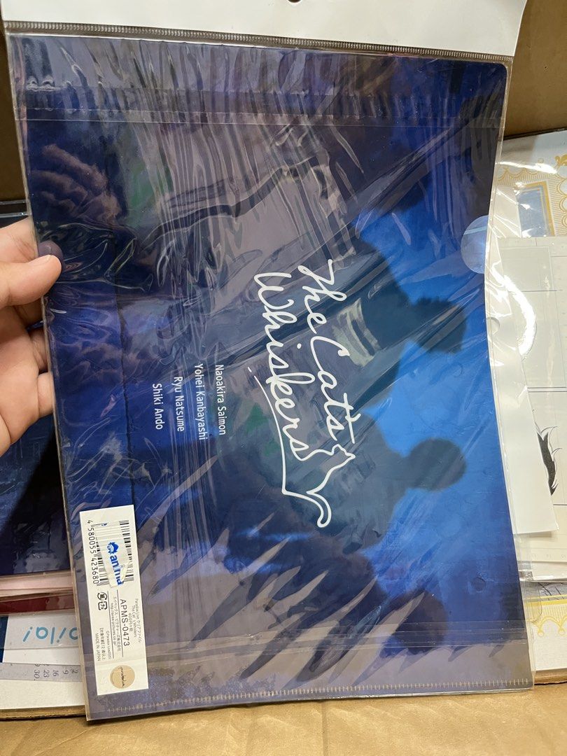 Paradox Live The Cat's Whiskers Clear File Folder (Category: Stationery & School Supplies) located in Gapan. Submitted by lunashop14 (Listing ID 1469848946, Image 2). Description: - Item: Official Paradox Live The Cat's Whiskers Clear Folder - Characters: Naokira Saimon, Yohei Kanbayashi, Ryu Natsume, Shiki Ando - Manufacturer: Anima - Condition: Brand new, still sealed in original plastic packaging - Details: Includes original barcode and price 