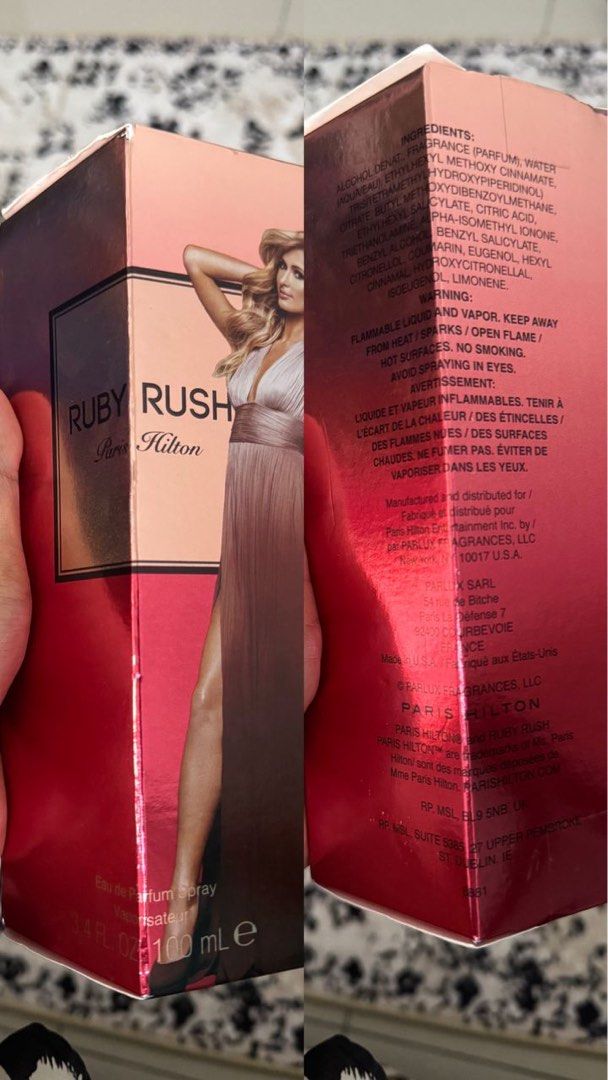 Ruby Eats Paris Hilton Ruby Rush Eau de Parfum 100 mL, Beauty & Personal Care ...