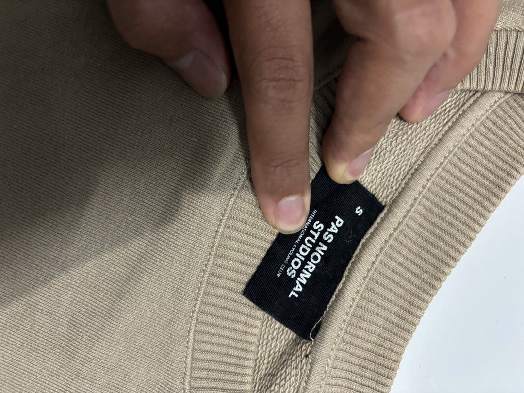 Pas normal studio crewneck jacket (Category: Coats, Jackets and Outerwear) located in Manila. Submitted by Caps4everyone (Listing ID 1469908644, Image 2). Description: For sale only Pas normal studio Price: 1,500 Location: caloocan Shipping: lbc and lalamove Pm for sure buyer only Tysm admin.