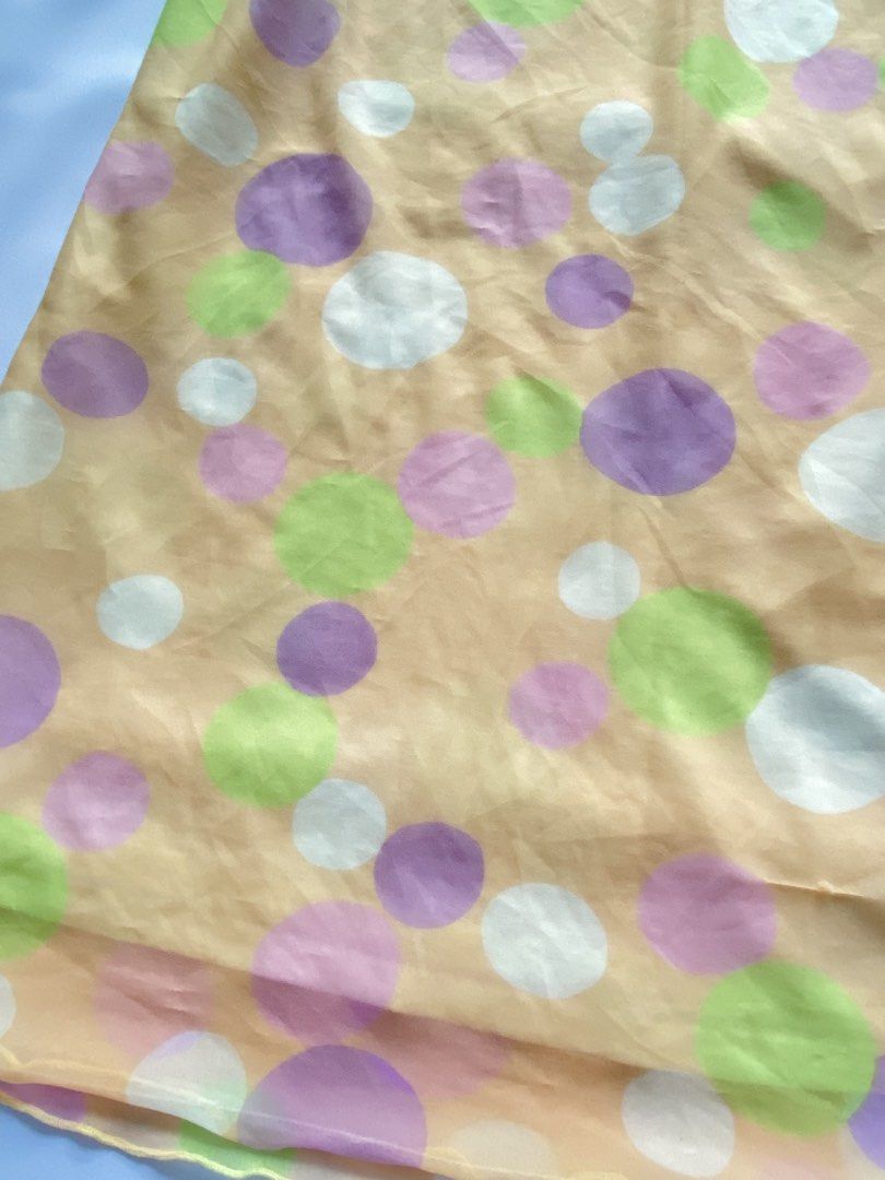 Pastel Polka Dot Midi Skirt from Private Label (Category: Skirts) located in Cauayan City . Submitted by alt_olshop4 (Listing ID 1469833144, Image 2). Description: ♡ Private Label polka mesh midi skirt ♡ Size: medium on tag Bust: Width/waist: 12.5" Length: 24" Brand: Private Label Condition/flaws: few runs M 320 S 380 G 420 Up for bid! +50 [Lock price: ₱650].