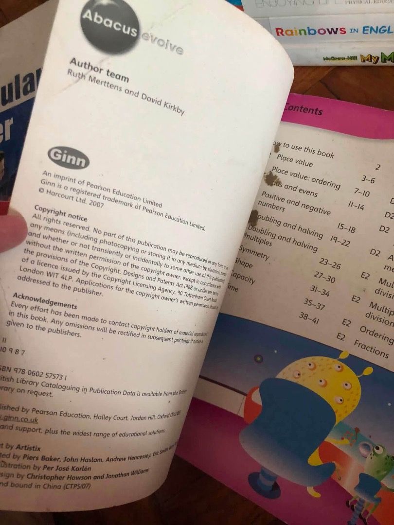 [PB] Grade 4 - Abacus Evolve Year 4 Textbook 2 (Framework Edition) (Category: Assessment Books) located in San Juan City. Submitted by ttanmien (Listing ID 1469889289, Image 3). Description: ⚜️✨⚜️✨⚜️✨⚜️✨⚜️✨⚜️ 💁🏻‍♀️SELLING PRICE: ₱200 Original Price: Around ₱800 💁🏻‍♀️Book Genre: NonFiction, Children's Nonfiction, Workbook/Assessment, Educational Activity Book, Early Childhood Education (ECE) 💁🏻‍♀️Book insight: Topics Covered: Fractions,Compa