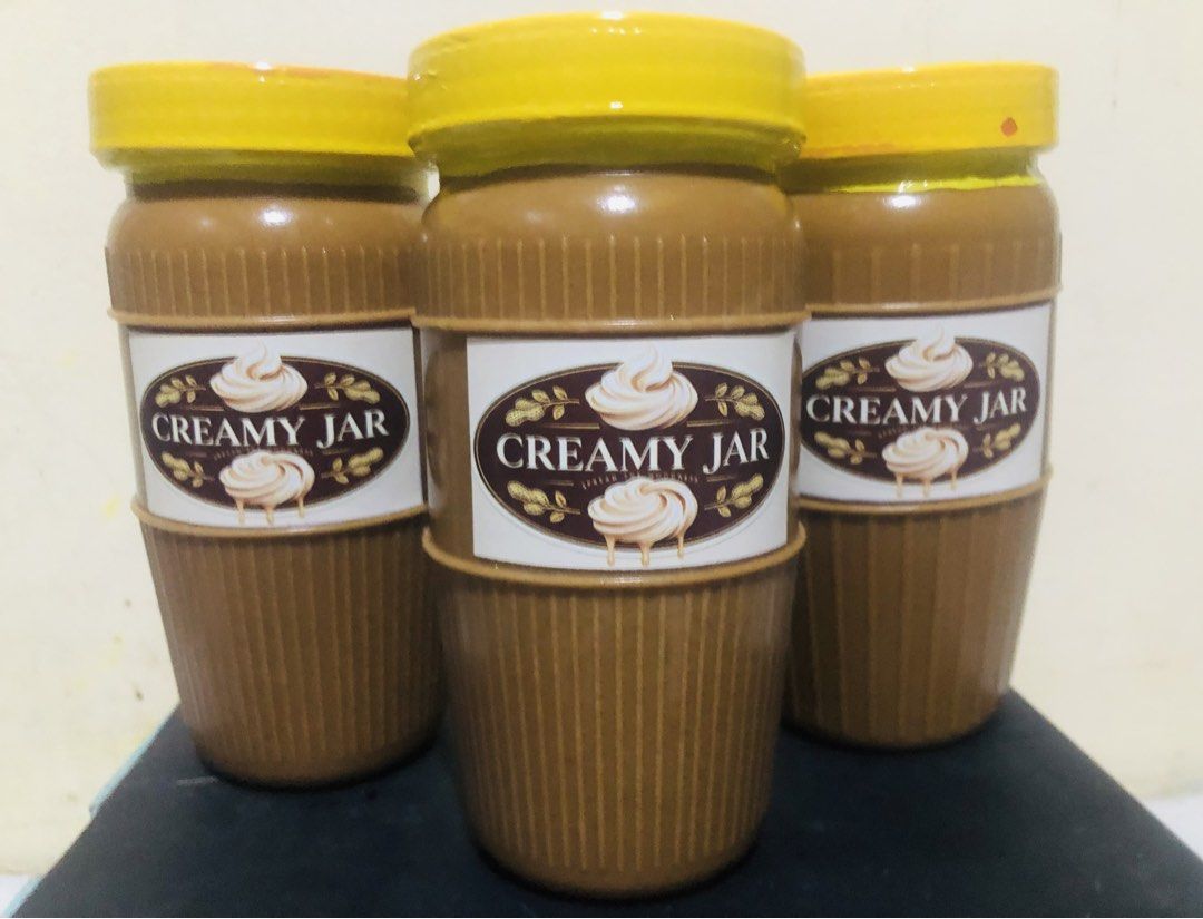 PEANUT BUTTER (Category: Packaged & Instant Food) located in Manila. Submitted by sellerboyet (Listing ID 1469768474, Image 2). Description: CREAMY JAR brand PEANUT BUTTER Available in 3 different sizes 610grams Php 200 / 420grams Php 150 / 225grams Php 100 / NOTE Pure PEANUT BUTTER no added preservatives must be consumed within 2 months PREMIUM QUALITY .