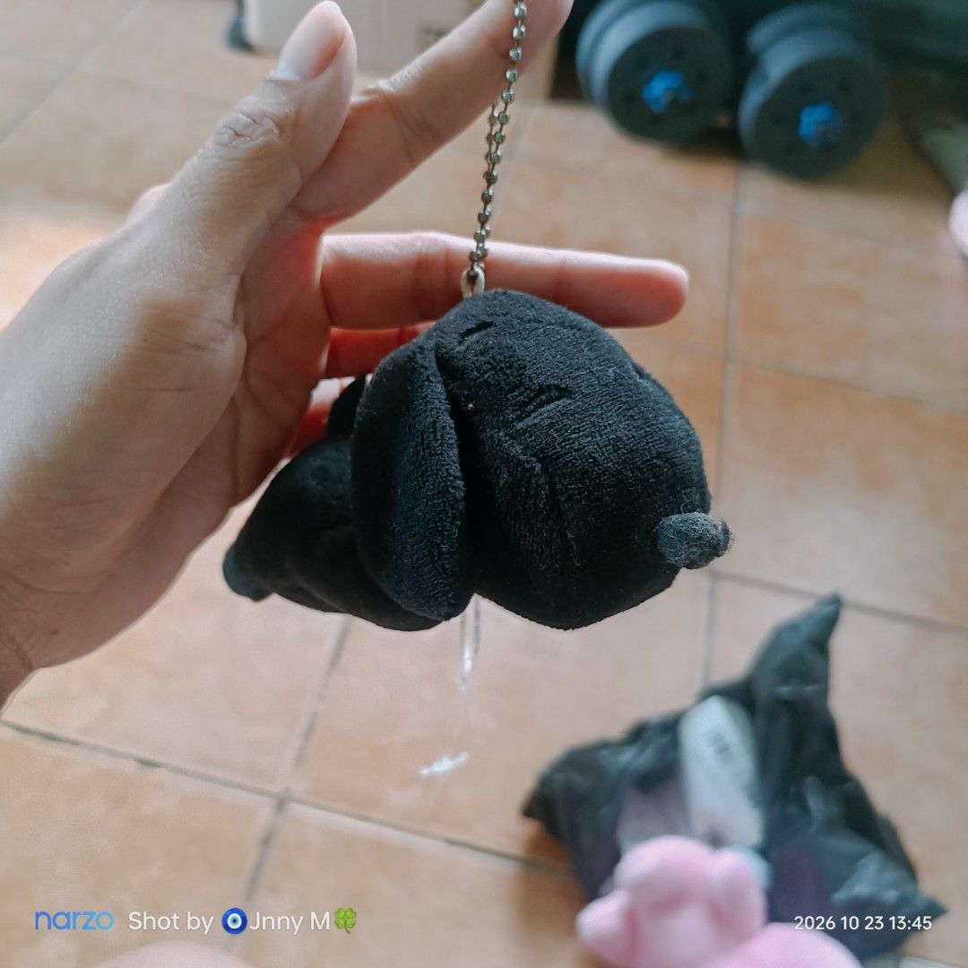Peanuts Snoopy Black Plush Keychain (Category: Plushies & Soft Toys) located in Taguig. Submitted by mhayestufftoys (Listing ID 1469838019, Image 2). Description: - Adorable black plush Snoopy lying down design - Convenient ball chain for hanging on bags, keys, or lanyards - Comes with original Snoopy Peanuts tag attached - Soft and huggable material (shows minor dust/lint from storage) - Great collectible accessory for Peanuts and Snoopy fans.