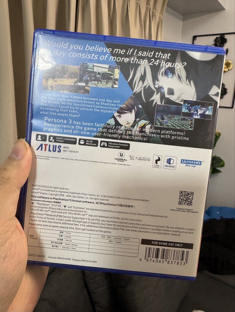 Persona 3 Reload PS5 (Category: PlayStation) located in Pasig City. Submitted by robbiseraphin (Listing ID 1469865615, Image 2). Description: 🎮 Selling: Persona 3 Reload for the PS5. RUSH 💰 For only 1,200 php! —————— 📱PM me if you have any questions .