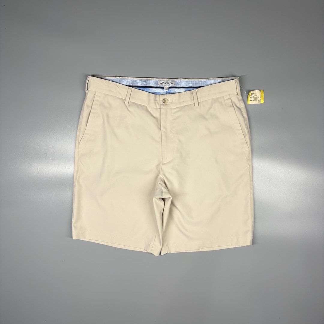Peter Millar Luxury Golf Short (Category: Activewear) located in Cavite. Submitted by onebeancent (Listing ID 1469863196, Image 3). Description: 🔘CODE 00206 Size: 34 to 36 Waistline Dimension: 18.5" Length Color: Cream Color Rate: 10/10 Issue: None Condition: Like new‼️ Price: 880php Additional Shipping Fee (J&T Small Pouch) 75php Luzon 100php visayas 120php mindanao.
