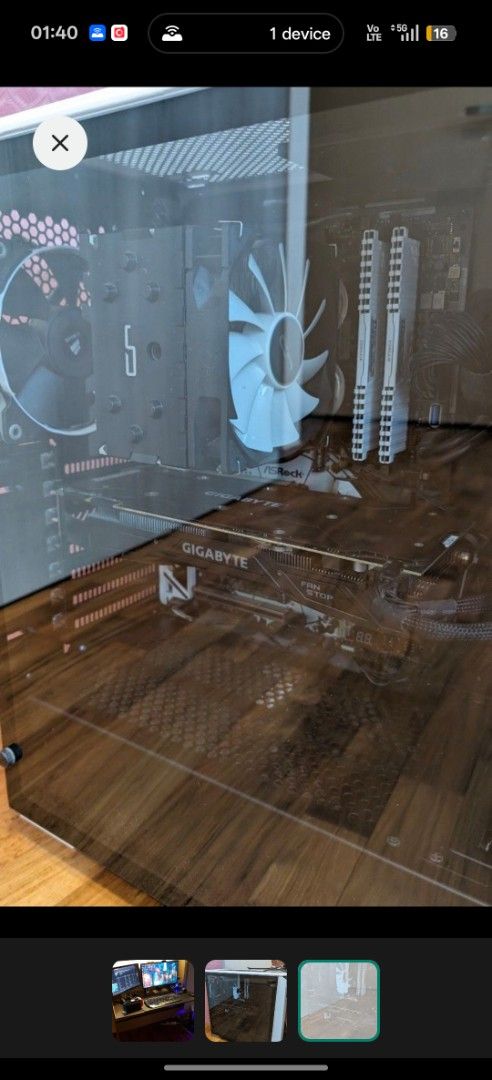 Phanteks Eclipse P400 White Desktop PC GTX 1070 i5 (Category: Desktops) located in Singapore. Submitted by mightydolph (Listing ID 1469926595, Image 2). Description: - Custom white Phanteks Eclipse P400 case - Intel i5-7600K processor with Thermalright CPU cooler - Gigabyte GTX 1070 8GB graphics card - 16GB Corsair Vengeance RAM - 250GB Samsung SSD + 1TB HDD storage - EVGA SuperNOVA 650W PSU - Runs 1080p games smoothly and kept very clean over th