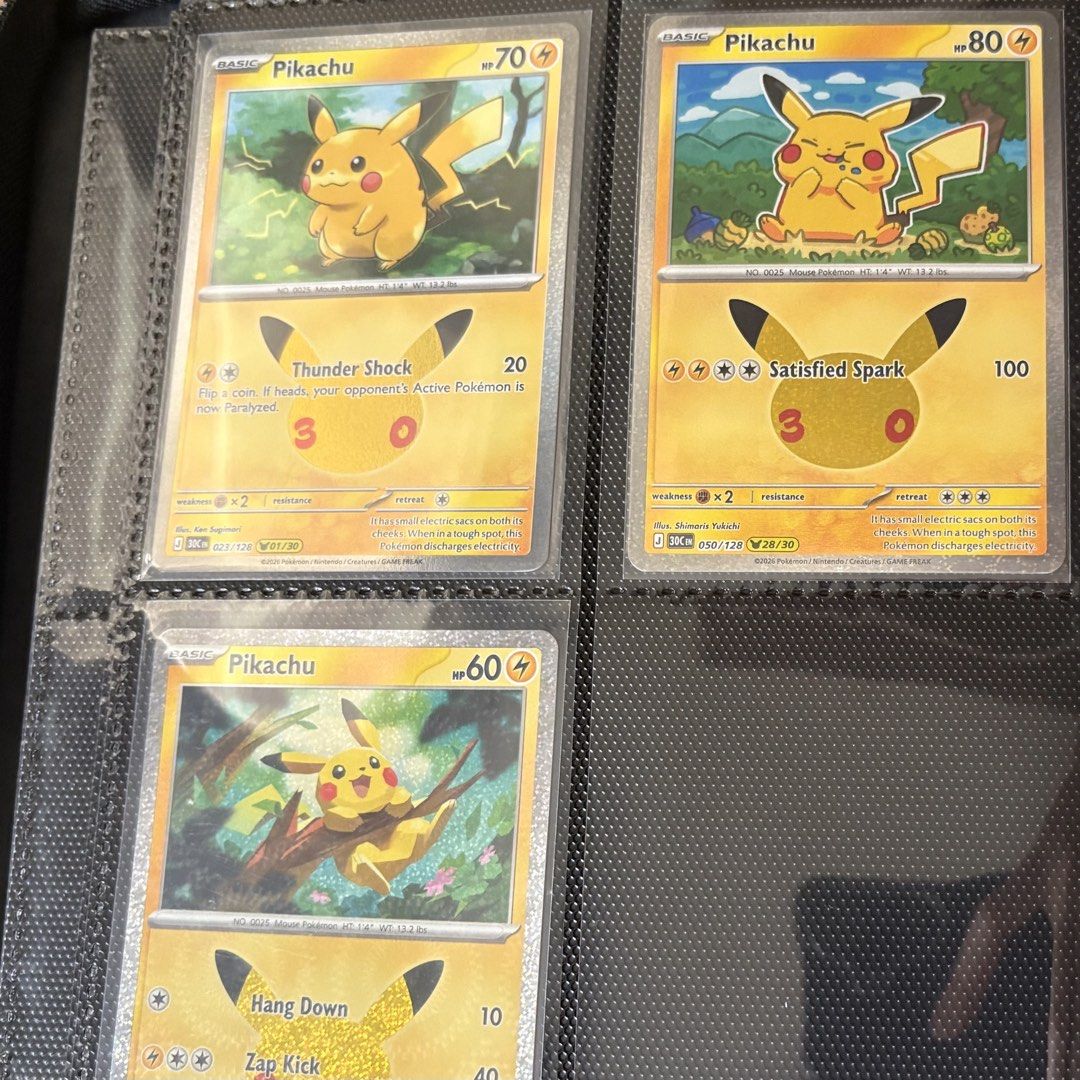 Pikachu (Category: Raw Singles) located in Quezon City. Submitted by celRis (Listing ID 1469924262, Image 3). Description: - Pikachu 30th English - Selling each at ₱180.
