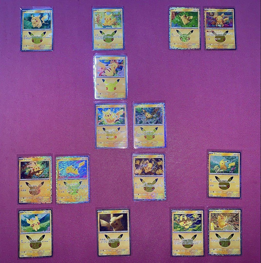 Pikachu Assorted (Category: Raw Singles) located in Caloocan City. Submitted by ekivilleg86508 (Listing ID 1469851809, Image 1). Description: 150 each Take all only 16 pcs Dupe #19 Free sleeves.