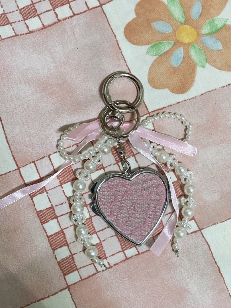 Pink Coach Charm DIY Mirror Ribbon Keychain (Category: Charms) located in Dagupan City. Submitted by _jxllyz (Listing ID 1469894429, Image 2). Description: .