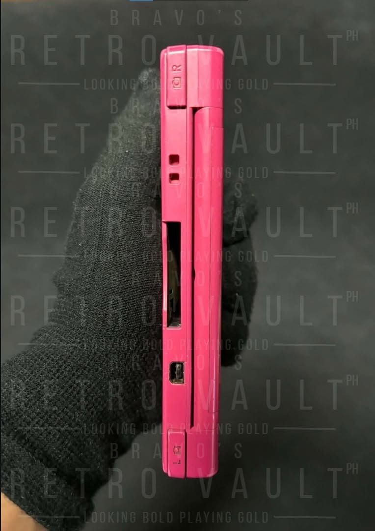 Pink Nintendo DSi Japanese Version (Category: Nintendo) located in Manila. Submitted by johnnybrav16957 (Listing ID 1469910808, Image 3). Description: Pink Nintendo DSi Japanese Version HEY MAMA!🙃 Selling this HOT Pink Nintendo DSi Japanese Version! Selling my pink Nintendo DSi Japanese version. Details: - Both cameras working - Game slot working - Minimal cosmetic wear - Tested and working Issue: Screen discoloration/display imperfections, as s