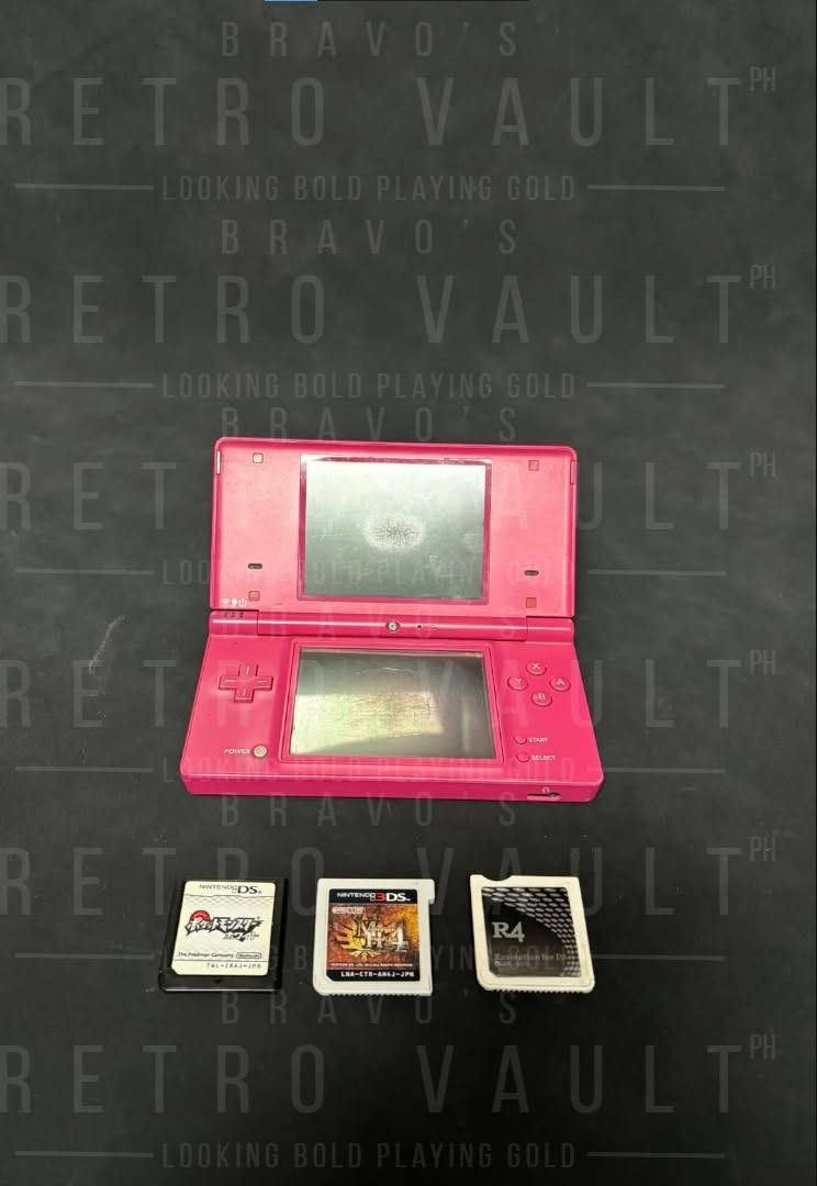 Pink Nintendo DSi Japanese Version (Category: Nintendo) located in Manila. Submitted by johnnybrav16957 (Listing ID 1469910808, Image 1). Description: Pink Nintendo DSi Japanese Version HEY MAMA!🙃 Selling this HOT Pink Nintendo DSi Japanese Version! Selling my pink Nintendo DSi Japanese version. Details: - Both cameras working - Game slot working - Minimal cosmetic wear - Tested and working Issue: Screen discoloration/display imperfections, as s