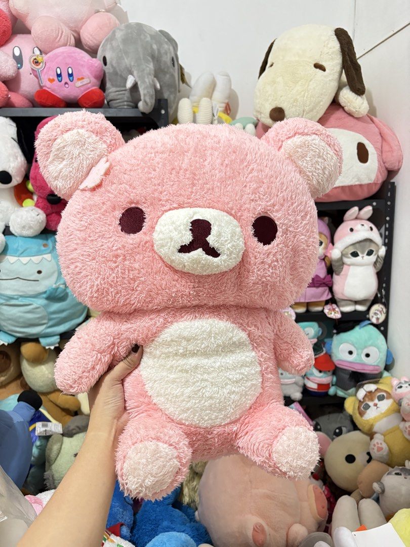 Pink Sakura Rilakkuma Plush Korilakkuma (Category: Plushies & Soft Toys) located in Manila. Submitted by ishiesoftieshaven (Listing ID 1469823687, Image 3). Description: New Batch Plushies, mga sis! ✨ Super cute Japan mix plushies — perfect pang display, pang gift, or pang collection! 🎀💗 DM to order 💌 Payment first 🏠 Las Piñas City 🛵 Lalamove | SPX courier.