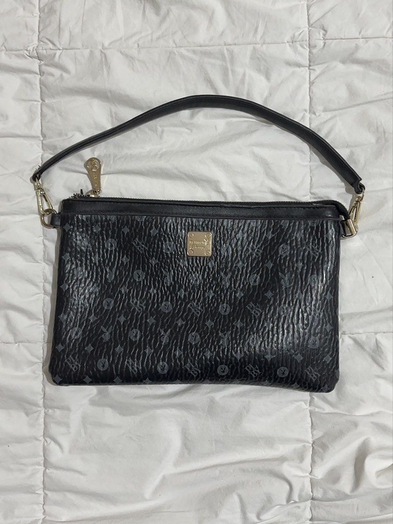 Playboy Black Shoulder Bag (Category: Shoulder Bags) located in Quezon City. Submitted by by.apreloved (Listing ID 1469913663, Image 1). Description: - original playboy shoulder bag - great for everyday use - shape is on the flatter side - message for more photos (serious buyers only) - mop: gcash.