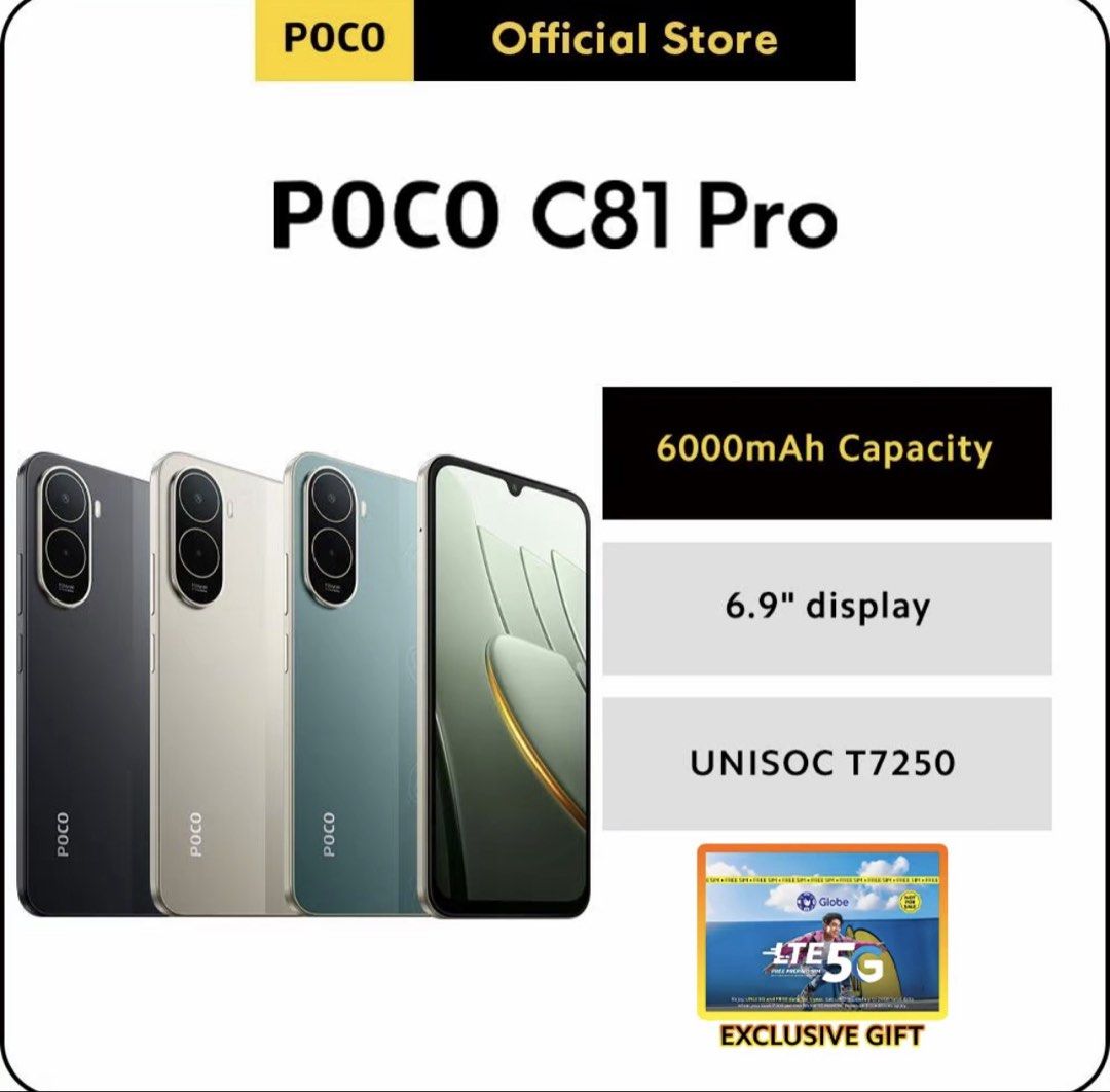 Poco C81 brandnew 128gb (Category: Android Others) located in Manila. Submitted by jnlz_7 (Listing ID 1469887057, Image 3). Description: Brandnew sealed Below srp Meet up around makati city.
