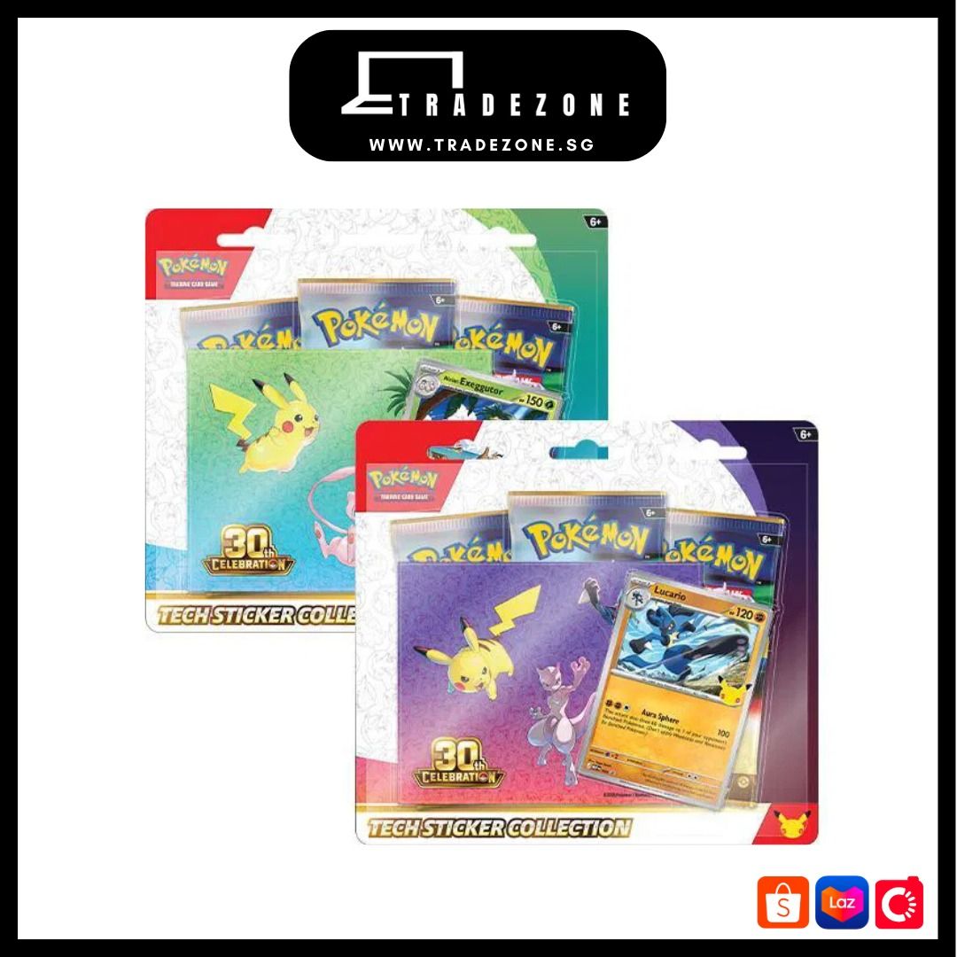 Pokemon 30th Celebration Tech Sticker Collection Case (12 Pack), Toys ...
