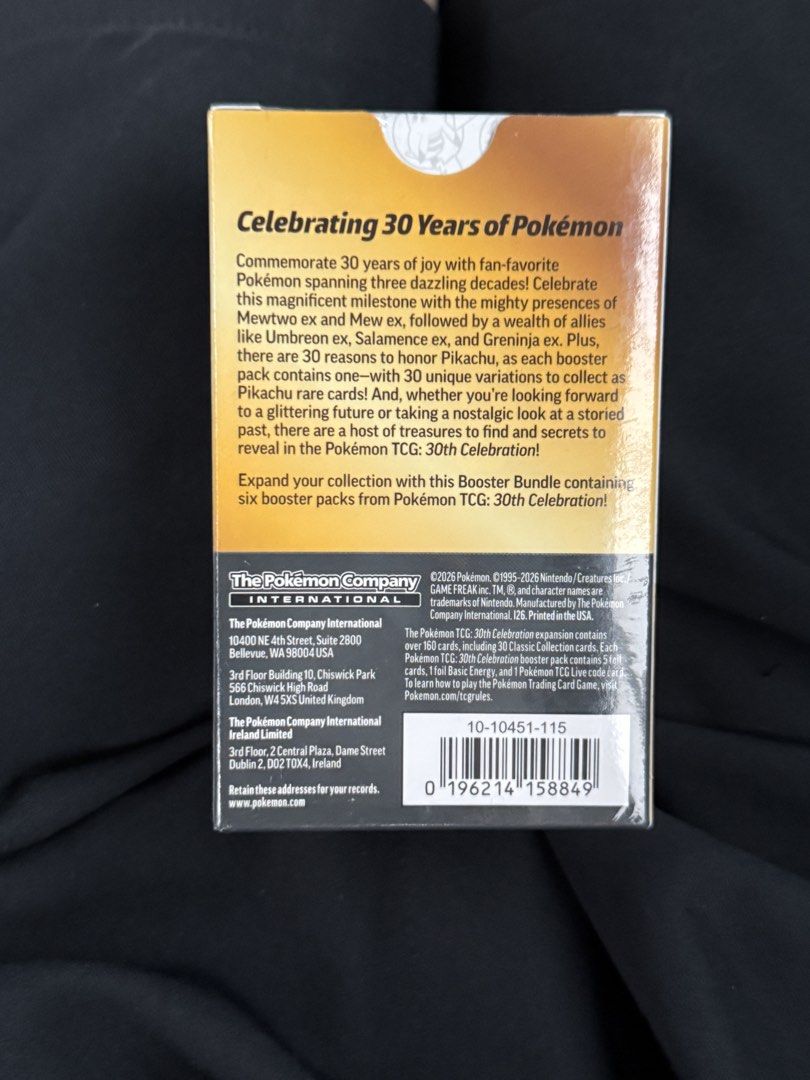 Packaging Box Inner Protection Pokémon 30th Celebration Booster Bundle English, Toys & Collectibles ...