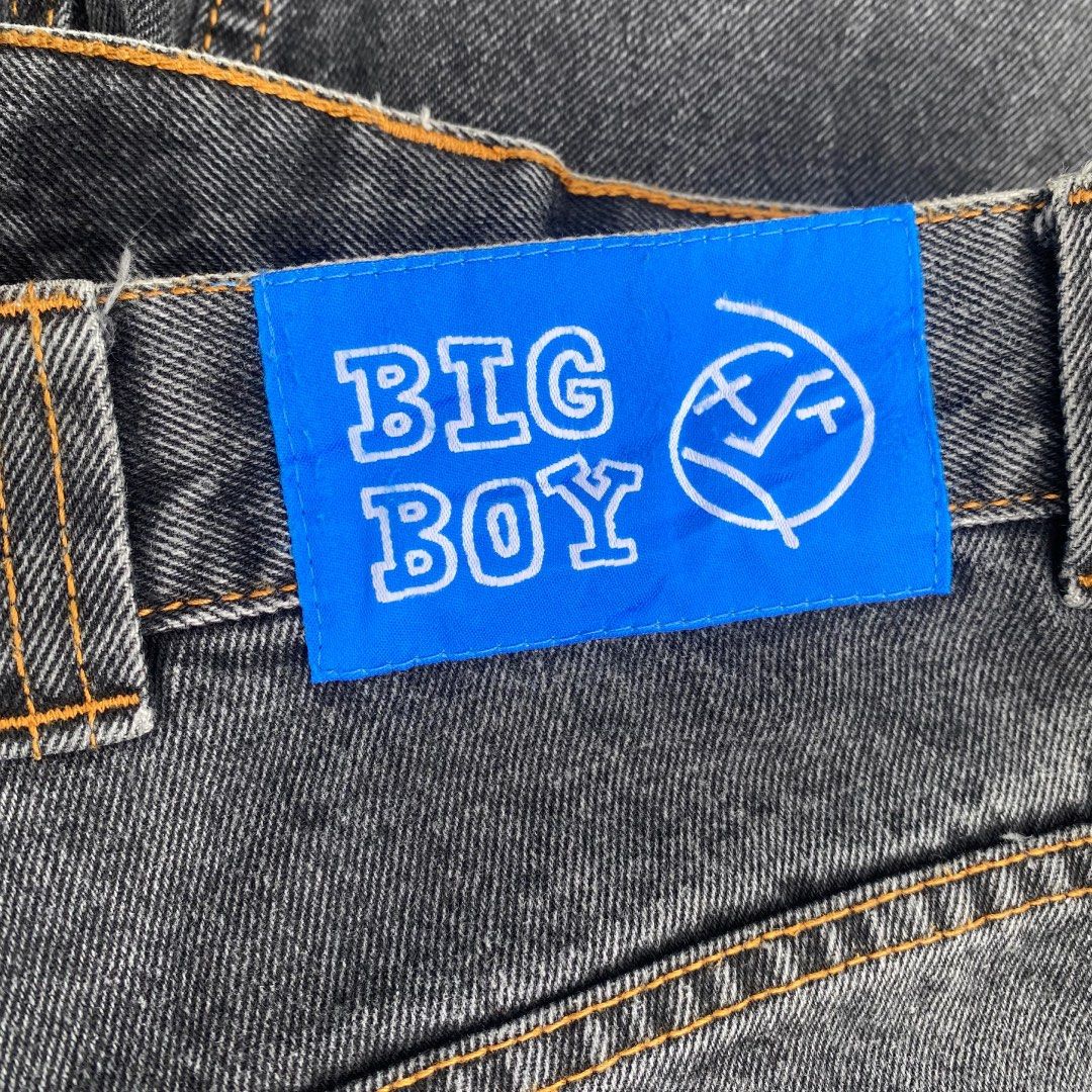 Polar Skate Co Big Boy Jeans (Category: Jeans) located in Butuan. Submitted by gardenofjayden (Listing ID 1469803580, Image 3). Description: - Brand/Model: Polar Skate Co Big Boy Jeans - Color: Washed Black with contrast orange stitching - Size: Small - Fit: Baggy silhouette - Details: Iconic embroidered character on coin pocket, blue woven waist patch - Material: 100% cotton, made in Poland - Condition: Brand new / Excellent (ready to ship).
