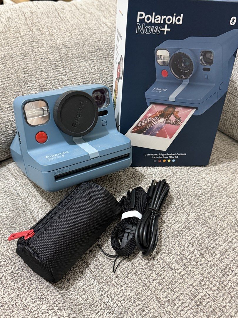 Polaroid Now+ Bluetooth-Connected Instant Camera (in Calm Blue / Blue Gray). (Category: Cameras) located in Manila. Submitted by shopmnl_0213 (Listing ID 1469793113, Image 1). Description: Good as new.