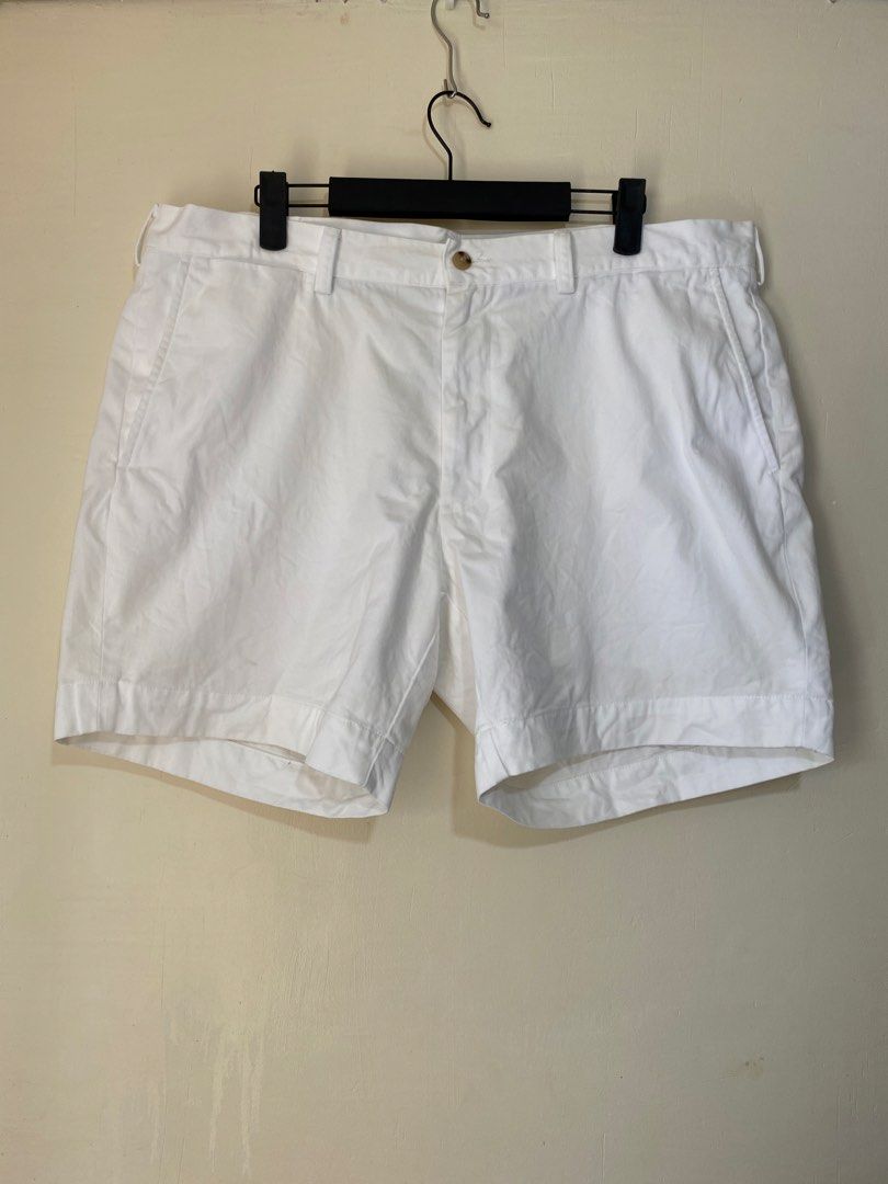 POLO RALPH LAUREN,Short (Category: Shorts) located in Cavite. Submitted by jc_thrift95 (Listing ID 1469898411, Image 1). Description: - a pair of Polo Ralph Lauren Men’s White Chino Shorts featuring button-through back pockets and a small “Polo” tag above the right pocket. -Made in Sri lanka - Size Tag 36 - L- 17 inch - W- up to 40 inch - Color rate 9/10 - See picture details for dimes. .
