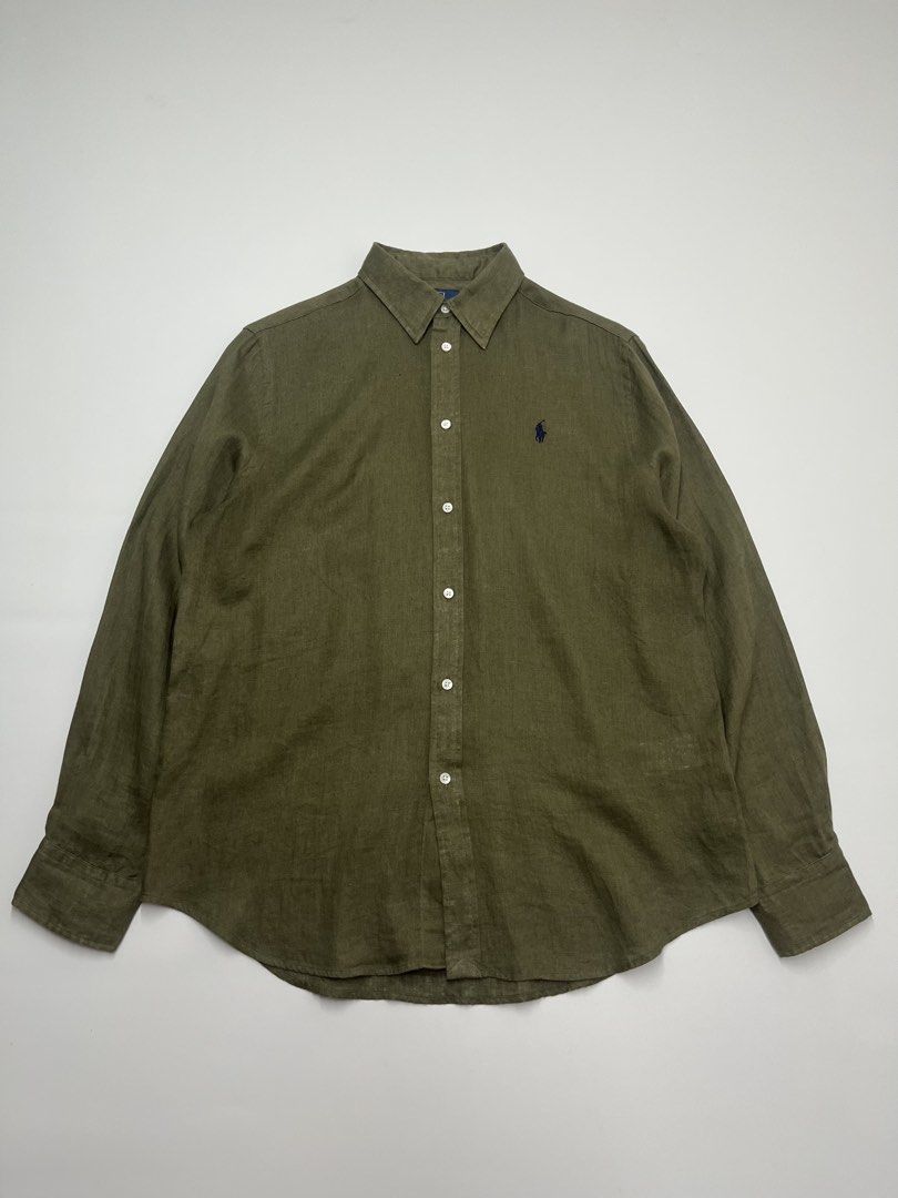 POLO RL CLASSIC FIT LENIN (Category: Formal Shirts) located in Angono. Submitted by thriftnalang (Listing ID 1469916403, Image 2). Description: POLO RL CLASSIC FIT LENIN W 21.5 | L 26.5 Medium on tag fit to large Like new condition .
