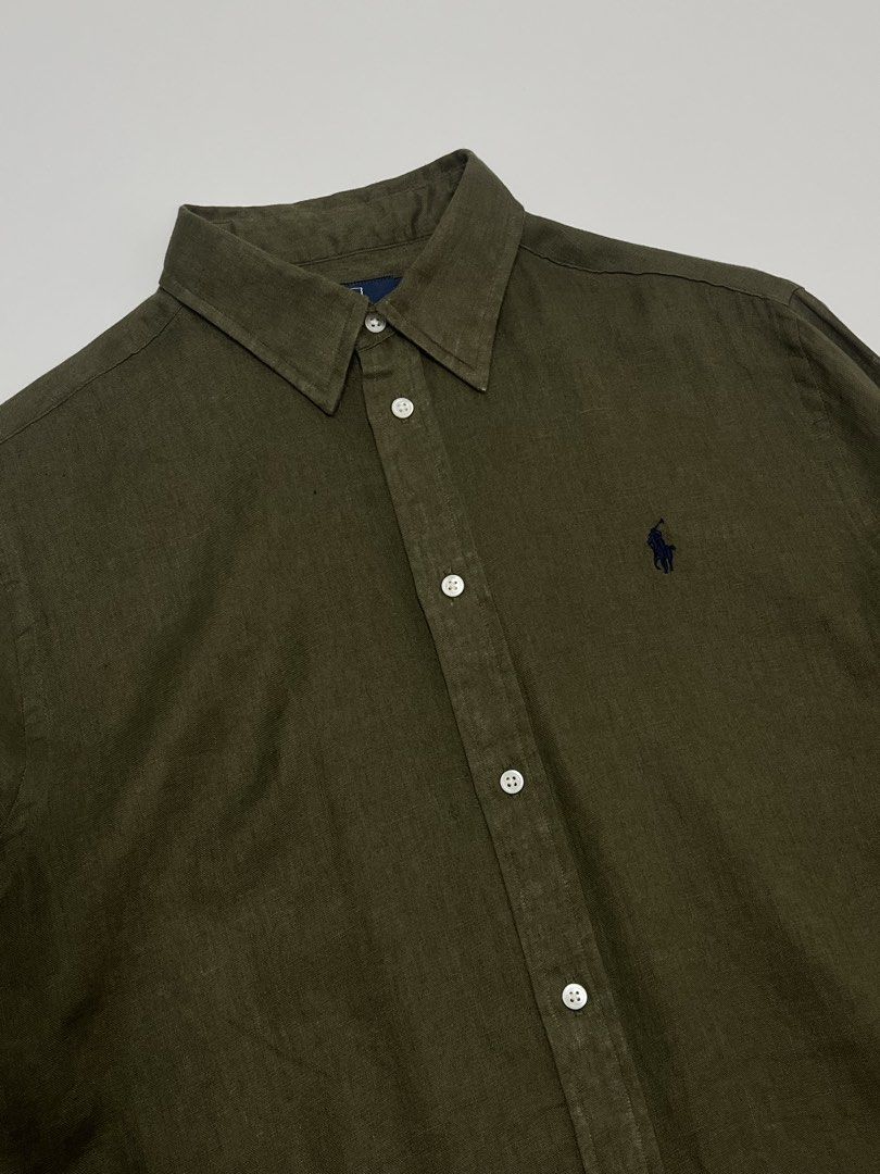 POLO RL CLASSIC FIT LENIN (Category: Formal Shirts) located in Angono. Submitted by thriftnalang (Listing ID 1469916403, Image 3). Description: POLO RL CLASSIC FIT LENIN W 21.5 | L 26.5 Medium on tag fit to large Like new condition .