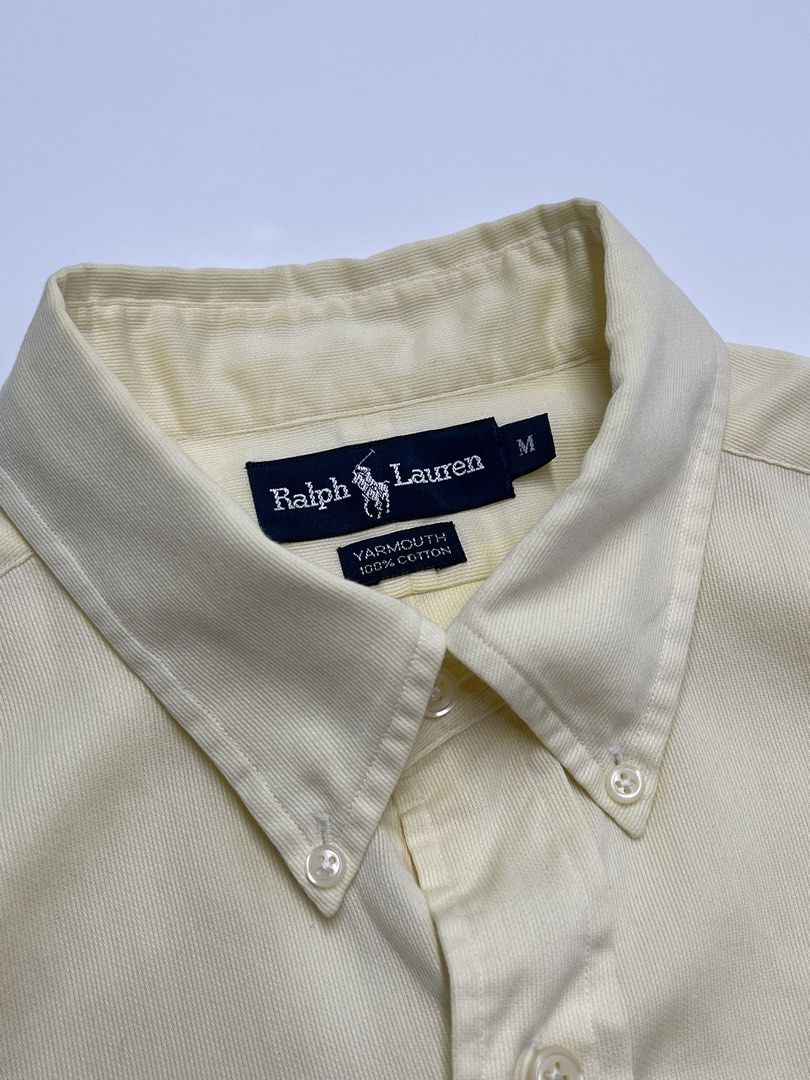 Polo RL yellow color-block and check-patterned button-down (Category: Formal Shirts) located in Angono. Submitted by thriftnalang (Listing ID 1469916883, Image 3). Description: Polo RL yellow color-block and check-patterned button-down W 20 | L 27.5 Medium tag fit to large Like new condition condition No issue .